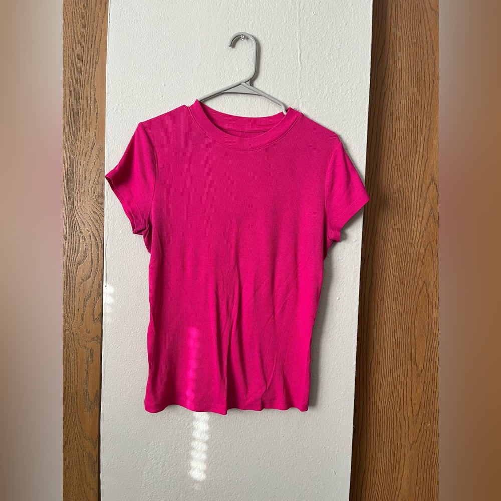 a new day Fuchsia Short Sleeve Tee